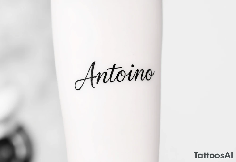 Antonio stacking the letters up and down on top of eachother tattoo idea