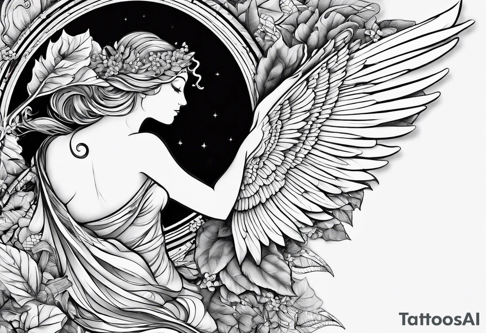 DNA helix 
leaf
cloud
angel wing tattoo idea