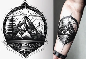 Mowgli style, thin line, nautical themed, forearm location tattoo idea