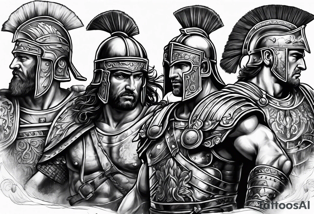 Ancient Roman battle tattoo idea