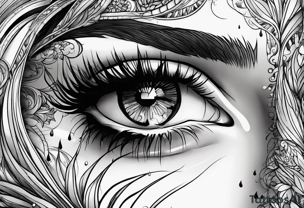 Tears ricocheting tattoo idea