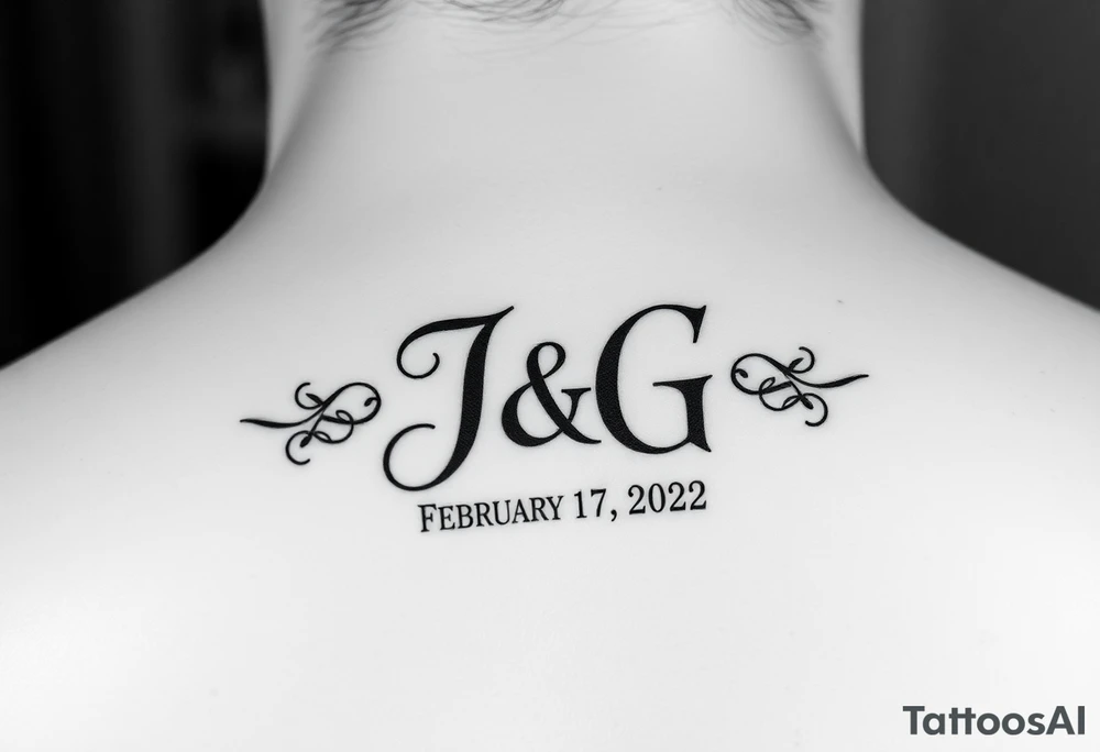 Initials- J and G intertwined
Date- February 17,2022
GPS coordinates- 32.9511205, -96.8190102 tattoo idea