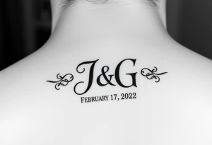 Initials- J and G intertwined
Date- February 17,2022
GPS coordinates- 32.9511205, -96.8190102 tattoo idea