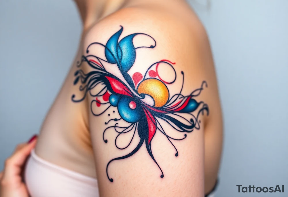 A tatuagem deve expressar força, liberdade e conexão com a multiplicidade da vida, incorporando elementos abstratos e fluidos, com linhas que sugiram movimento e transformação contínua. Evite clichês e busque um design original e significativo. tattoo idea