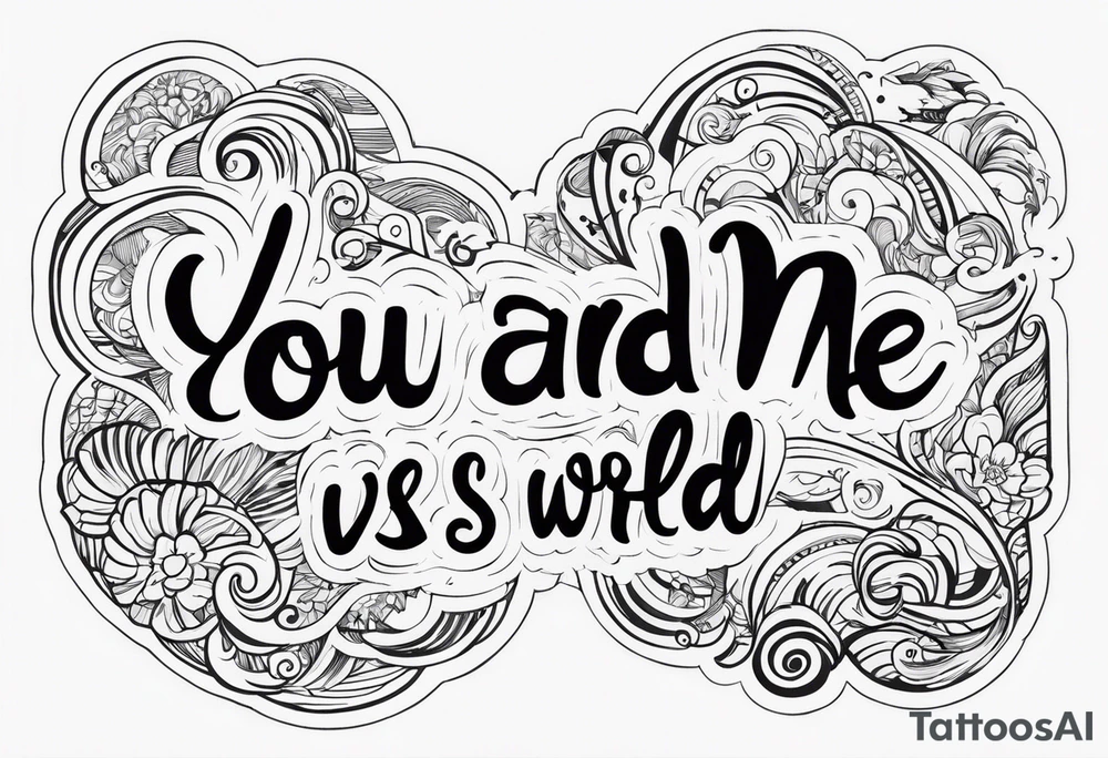 You and Me vs the World tattoo idea