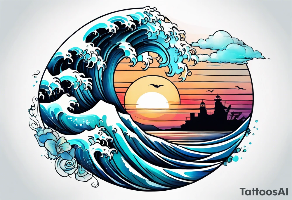 Ocean tattoo idea