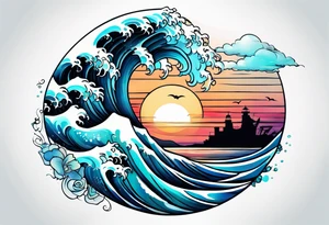 Ocean tattoo idea
