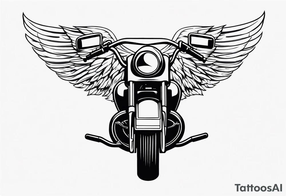 Motorcycle, wings, military tattoo idea