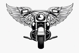 Motorcycle, wings, military tattoo idea