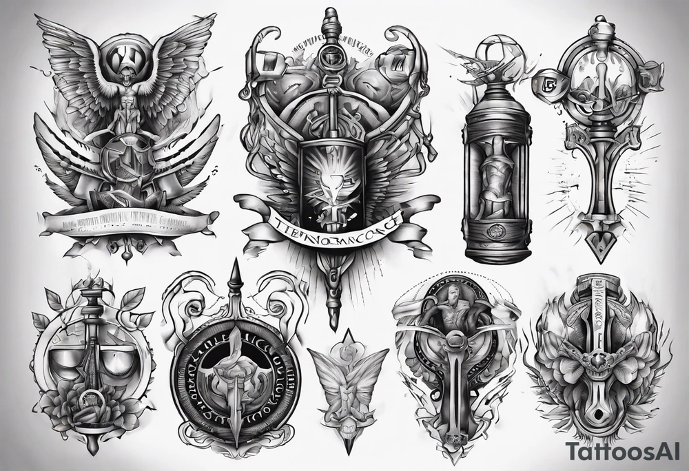 Temperance wisdom courage justice tattoo idea