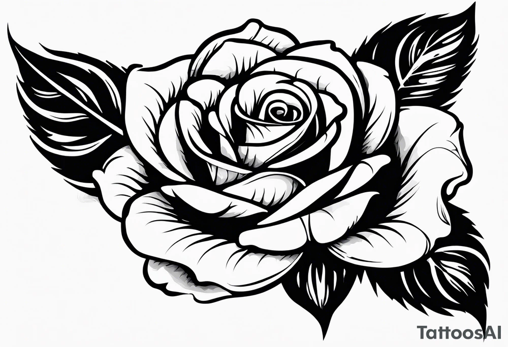 Create a hand tattoo design of a rose with the year 1990 on it. tattoo idea