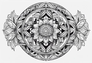 Circular mandala tattoo idea