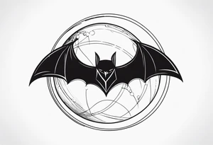 BATS Crystal Ball tattoo idea