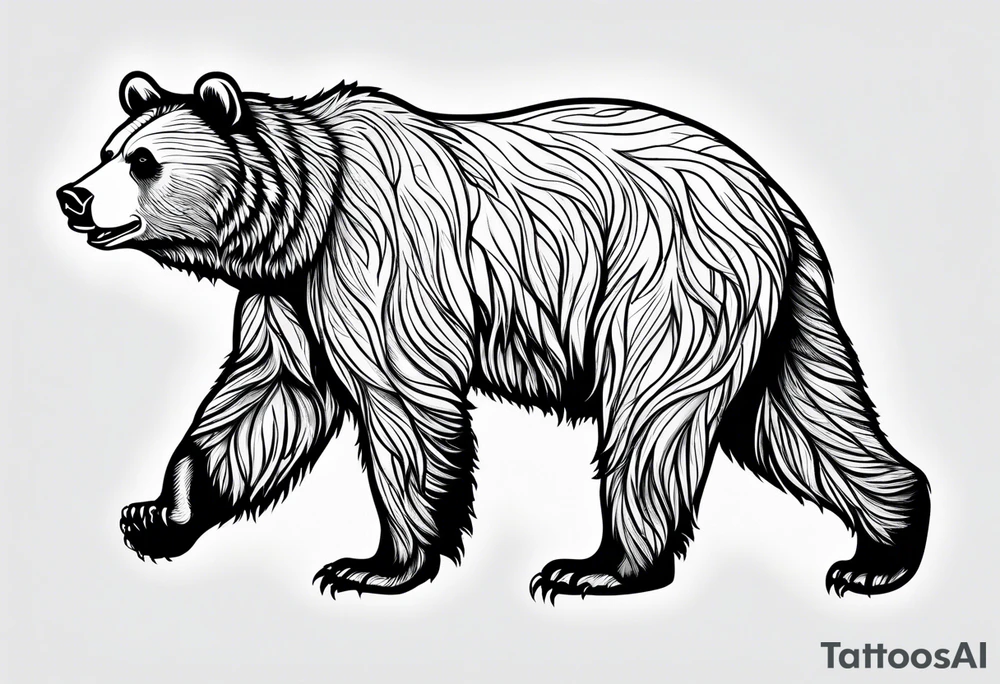 Climbing grizzly bear tattoo tattoo idea