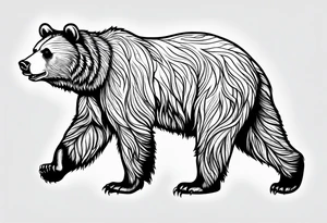 Climbing grizzly bear tattoo tattoo idea
