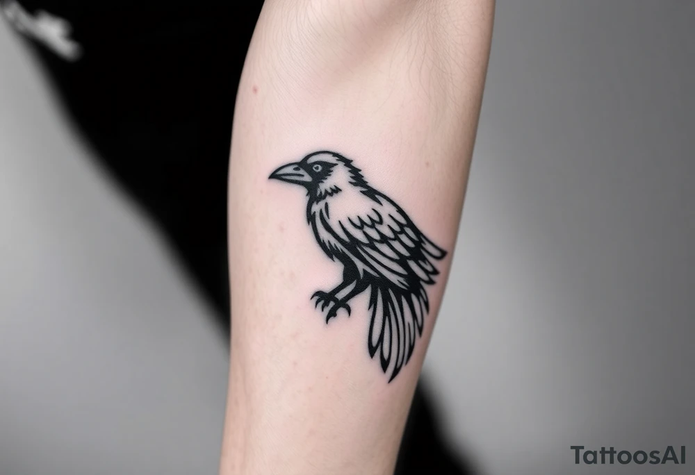 crow tribal tattoo idea