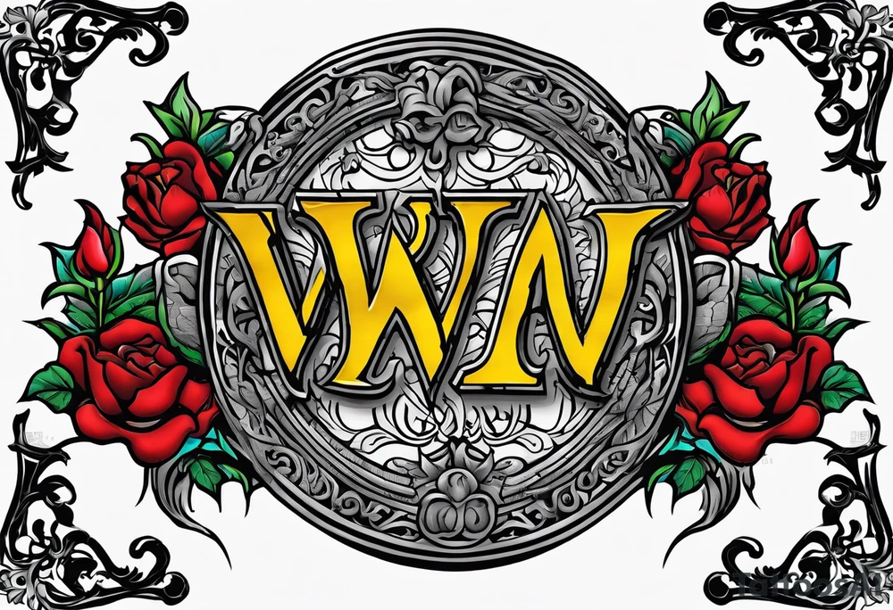 Wu-Tang label but instead of it, saying Wu-Tang  write, down by Law gothic old english tattoo idea