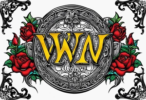 Wu-Tang label but instead of it, saying Wu-Tang  write, down by Law gothic old english tattoo idea