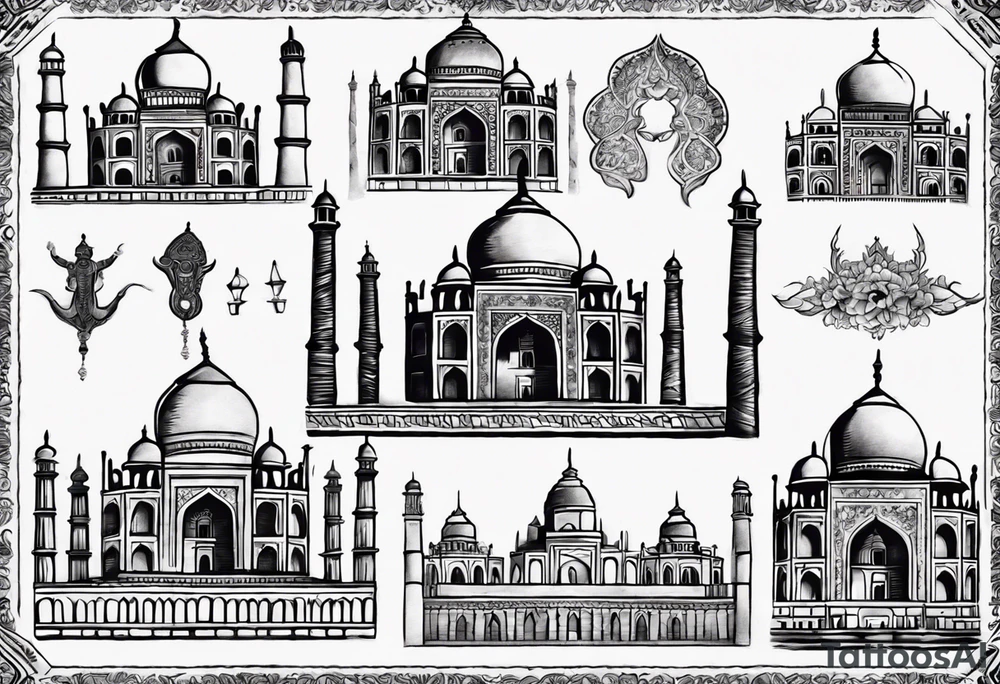 Taj Mahal tattoo idea