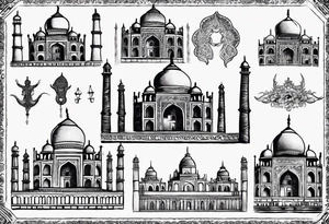 Taj Mahal tattoo idea