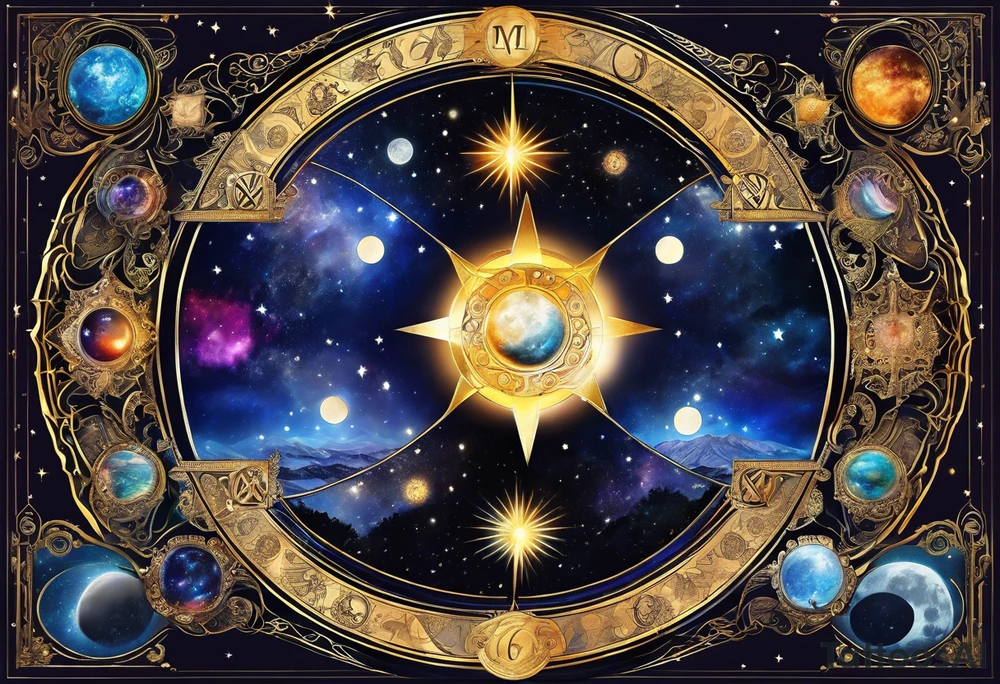 Astrology, Gemini, Natal Chart, angelic, vision, planetary, yin yang, the moon, spiritual third eye, mystical armband tattoo idea