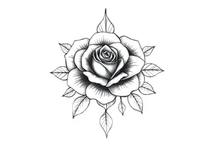 Gun mandala rose tattoo idea