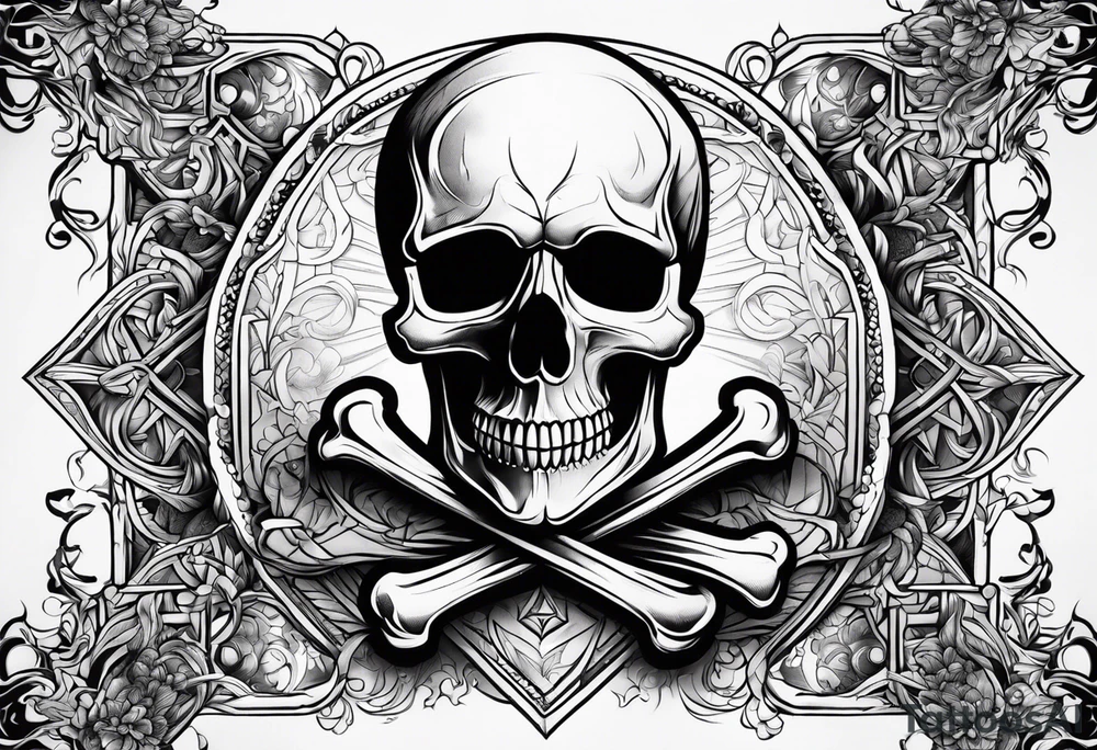 Skull and crossbones, pirate tattoo idea