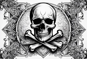 Skull and crossbones, pirate tattoo idea