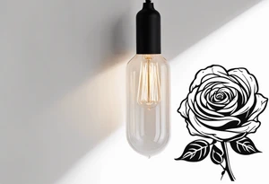 lighting and a rose tattoo idea
