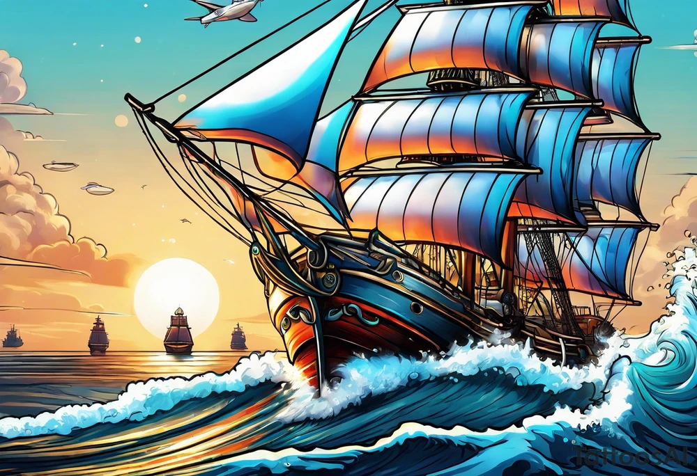 UNCS Marine reaching for the sky tattoo idea