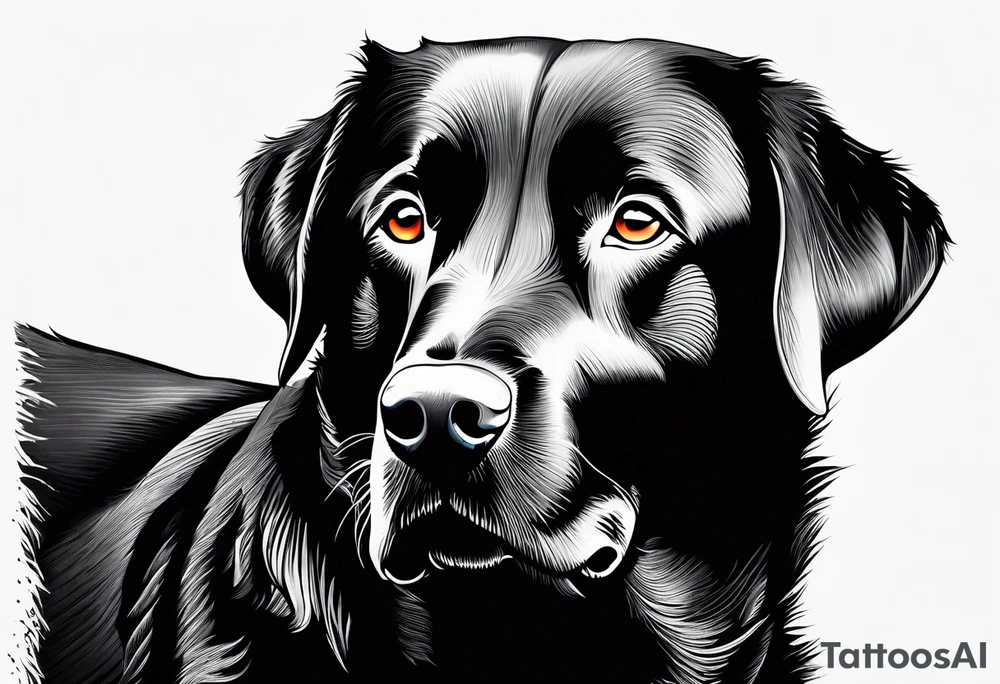 Black Labrador tattoo idea