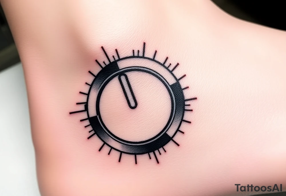 A Power Button with the Binary Text "00100001 01100011 01110000 01110101" Embedded in the background. tattoo idea