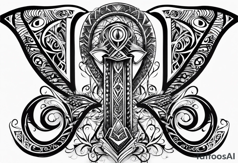 ankh, maori tattoo idea