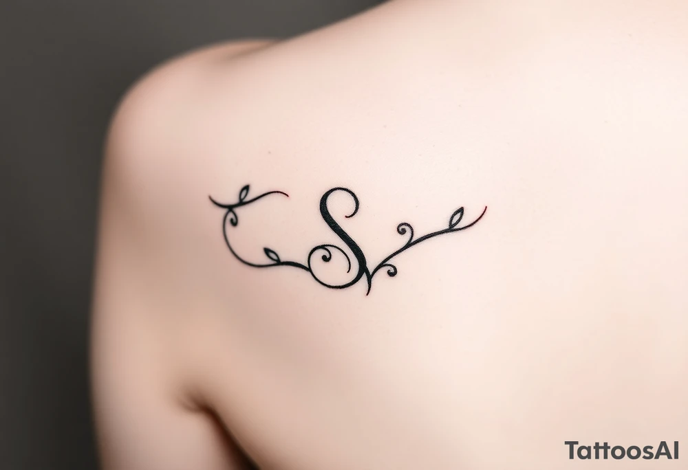 Partnertattoo für Ehepaar, dazu den Anfangsbuchstaben S von dem gemeinsamen Nachnamen tattoo idea