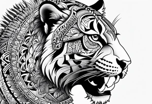 Aztec jaguar tattoo idea