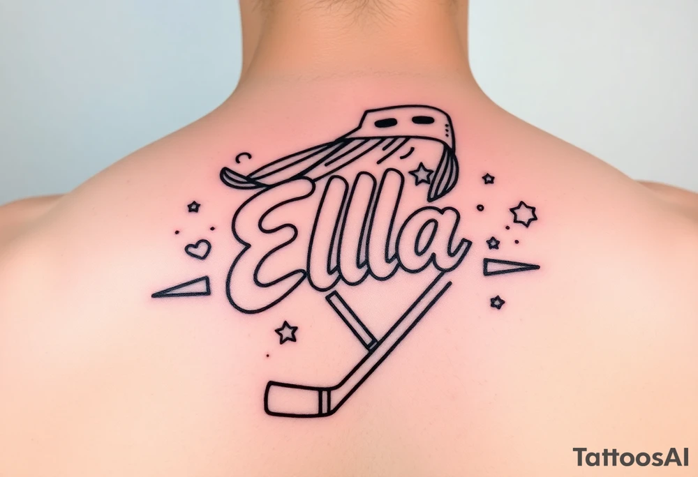 Ella hockey theme tattoo idea