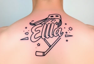 Ella hockey theme tattoo idea