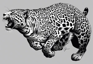jaguar running, view from above tattoo idea