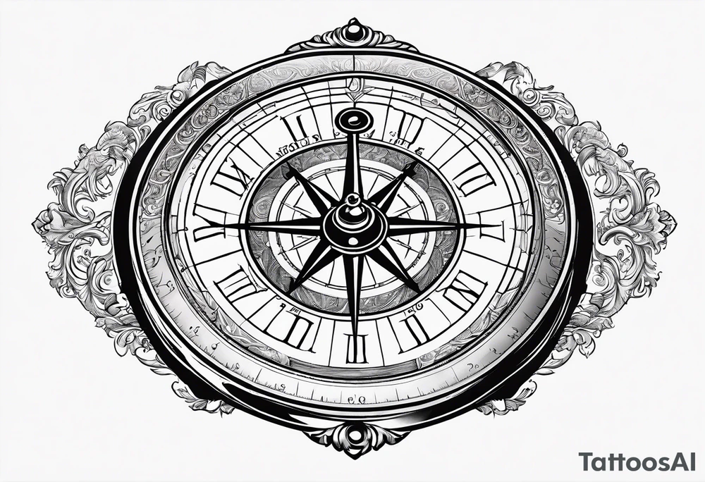 pocket compass opened with signature engraving on the top half inside tattoo idea pocket compass opened with signature engraving on the top half inside tattoo idea