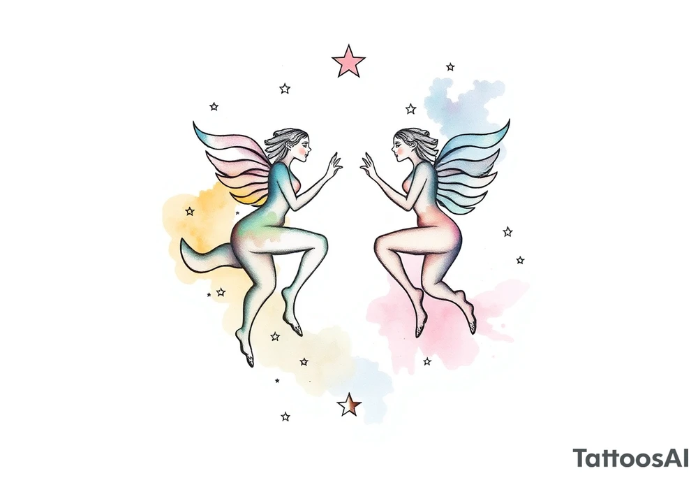 Gemini stars constellation tattoo idea