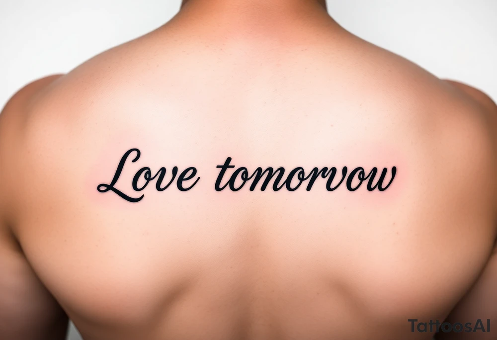 Love tomorrow tattoo idea
