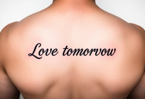 Love tomorrow tattoo idea