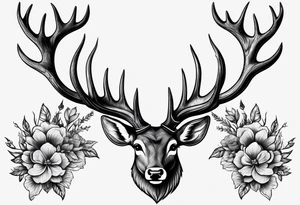 Deer horn tattoo idea