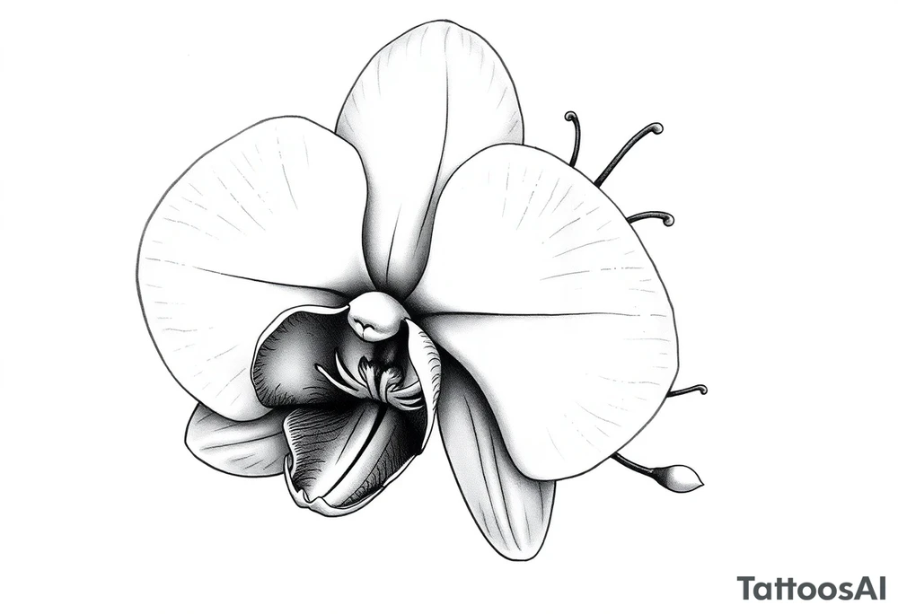orchid flower tattoo idea