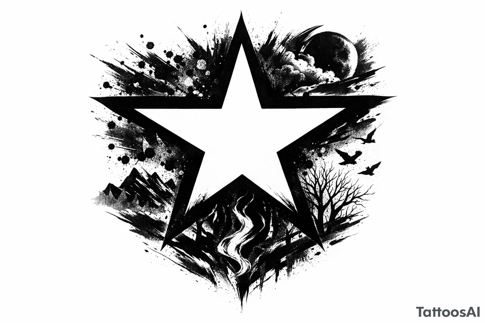 blackstar symbol tattoo tattoo idea