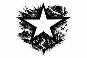 blackstar symbol tattoo tattoo idea