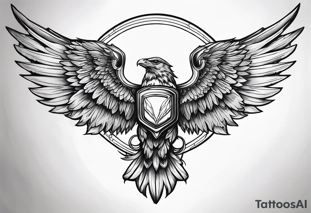 Halo and wings tattoo idea