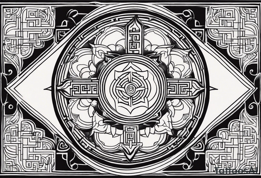 asian inspired simple tattoo idea