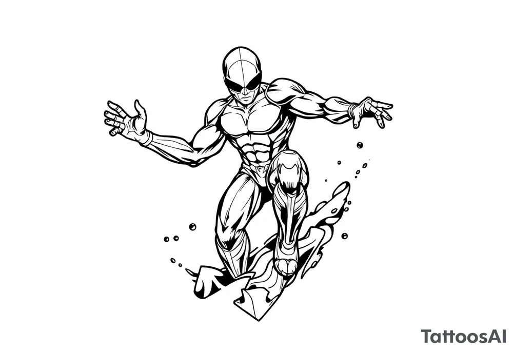 Silver Surfer comic accurate tattoo idea