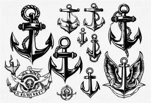 US navy anchor tattoo idea